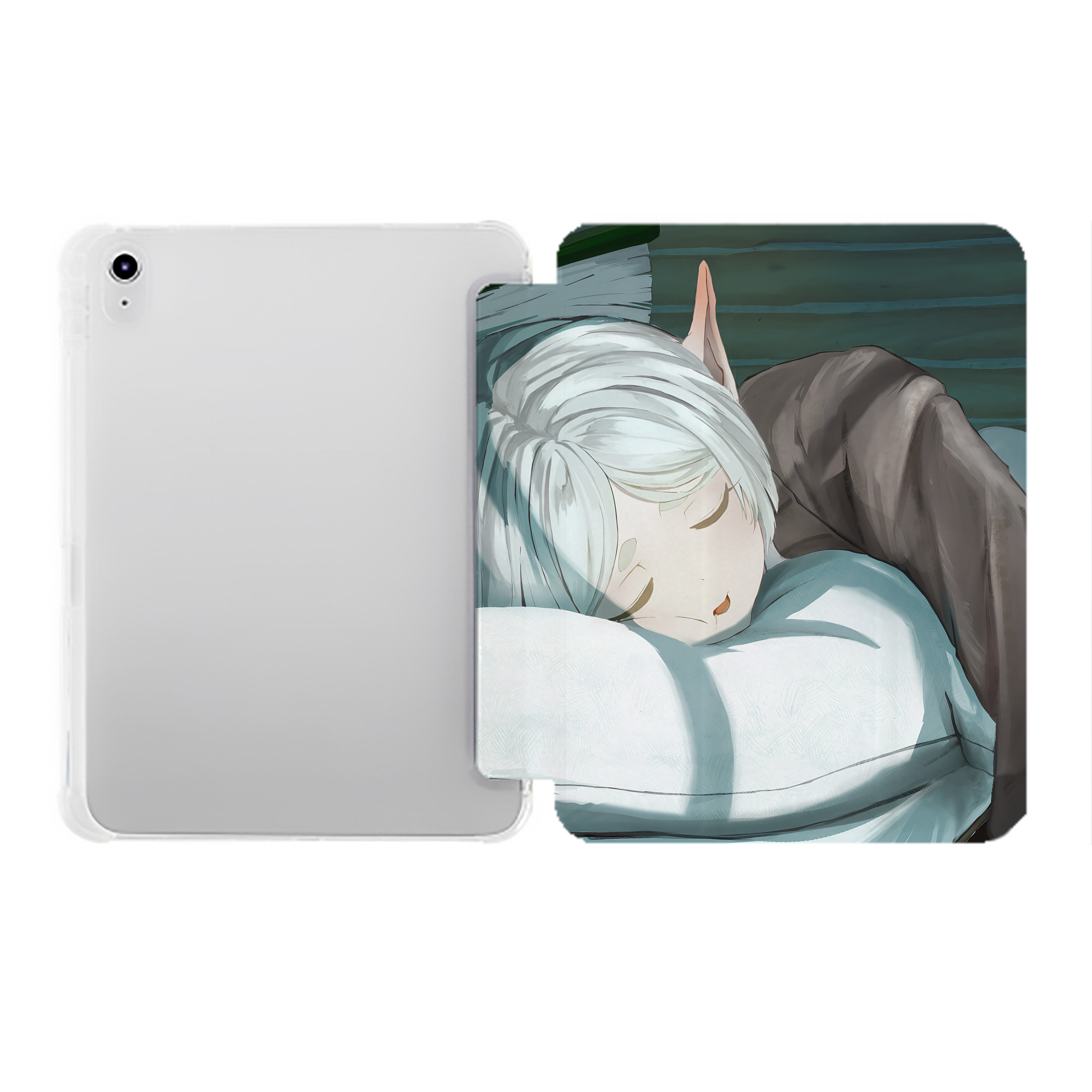 （画像用） 葬送のフリーレン Frieren IPad ケース ペン収納付き 三つ折りスタンド PUレザー×シリコン 対応機種9.5/10.5/10.9インチ